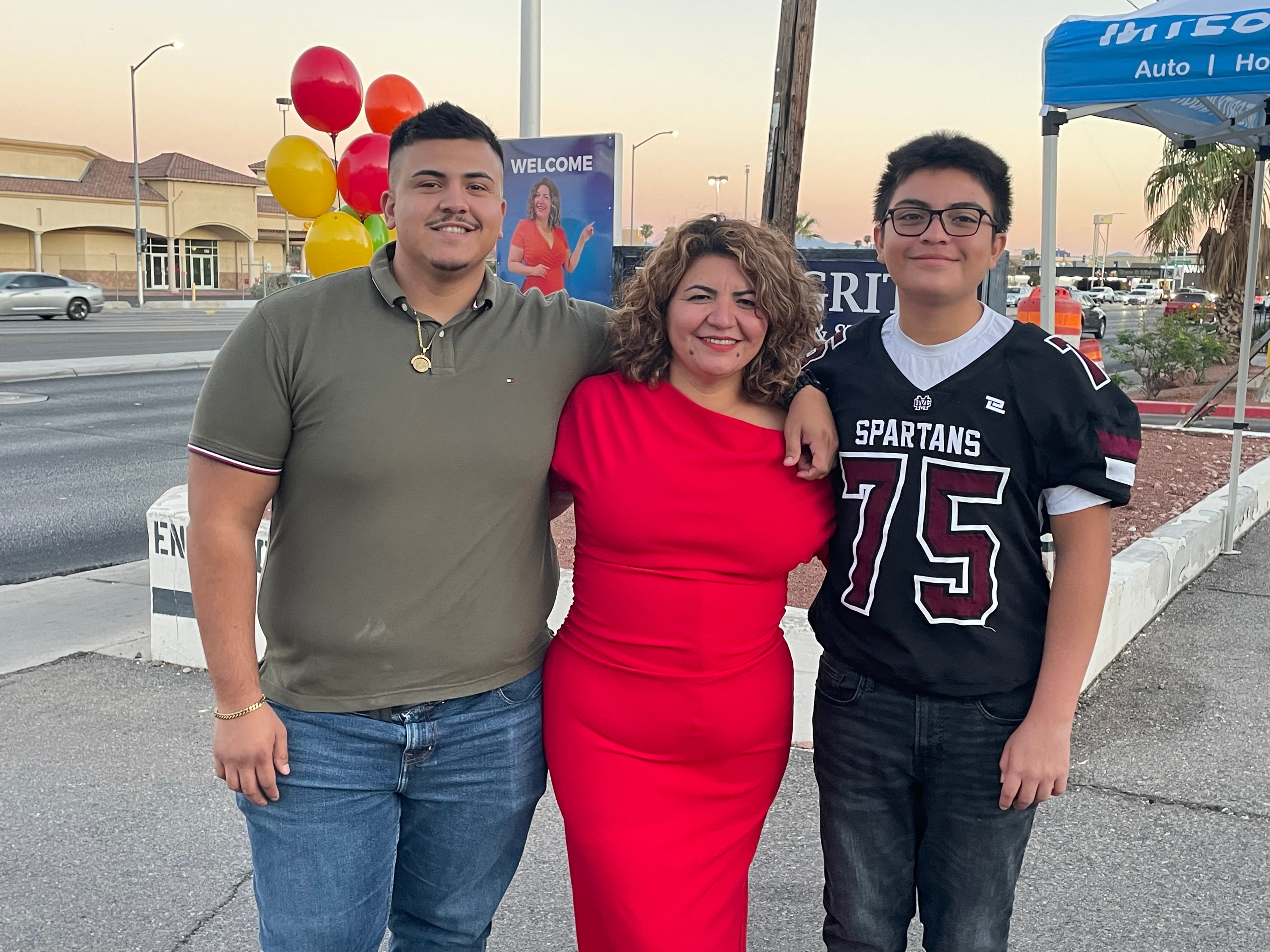 Roxana with her sons at the Integrity Insurance anniversary celebration